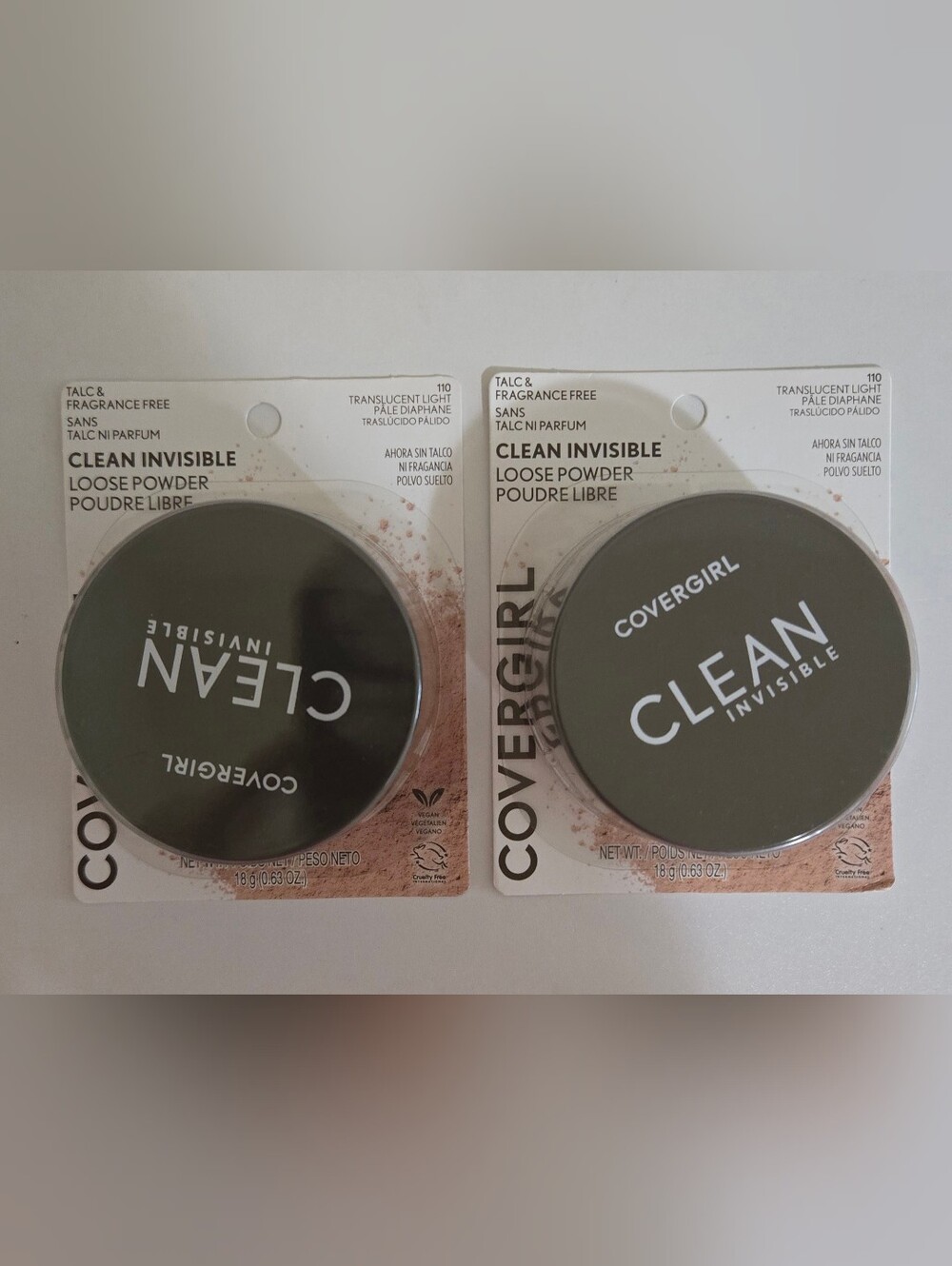 New CoverGirl Clean Invisible Loose Powder - Translucent Light (110) 2 Ct